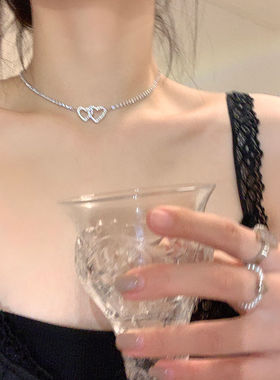 夏季爱心choker项链女轻奢小众