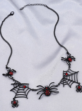 Halloweenspidernecklacewith