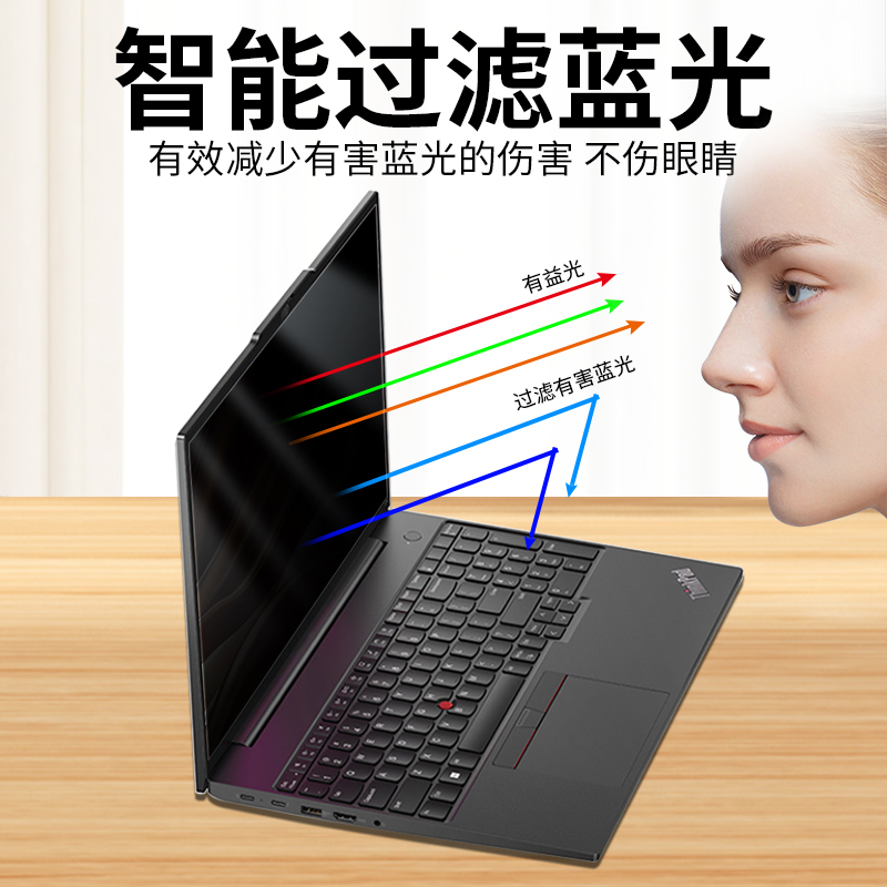 ThinkPad防窥膜360度防偷窥E16联想笔记本x13保护膜t14s防蓝光x1隐私13.3寸T480屏幕贴膜x1carbon屏保15.6寸-图2