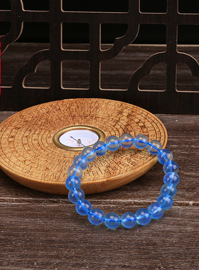 天然海蓝宝手串保真天然假一赔十