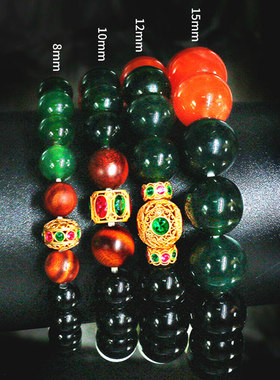 五色石手串玉石手链金木水火土