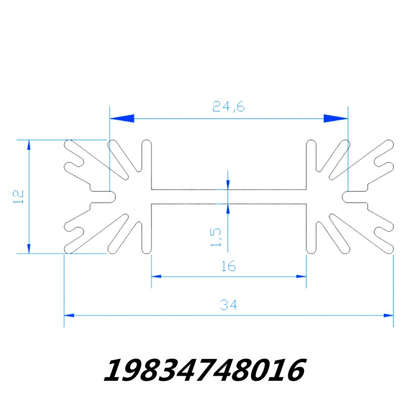 TO247散热器2538303412MM 三极管散热铝mos管电子音响散热片 - 图1