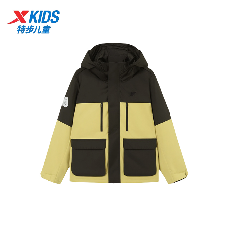 特步儿童羽绒服男大童2025三合一冲锋衣冬季新款保暖内胆鸭绒外套 - 图1