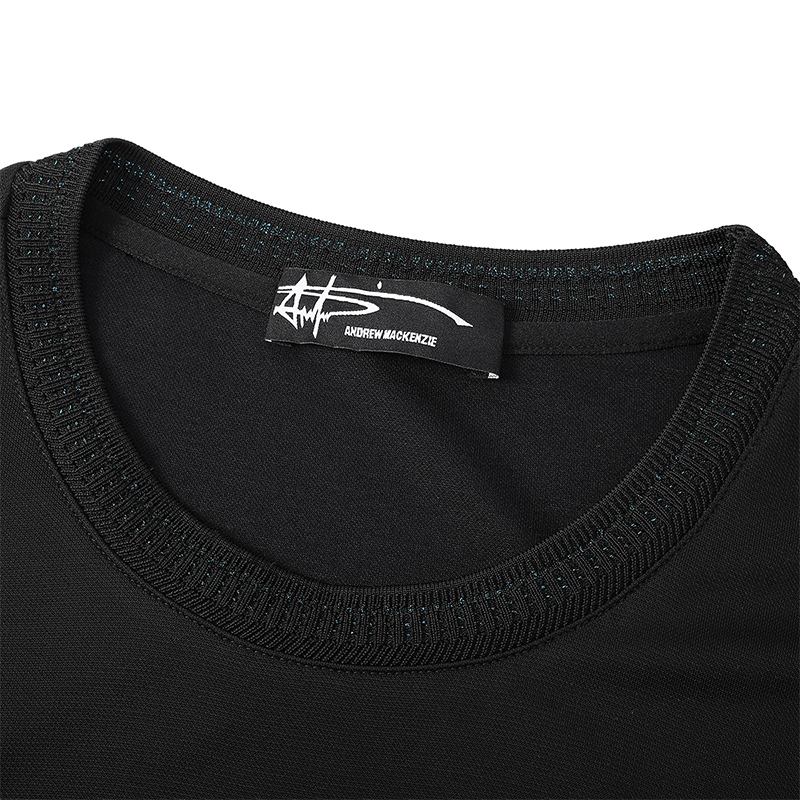 ANDREW MACKENZIE男士 夏季款休闲舒适圆领薄款印花短袖T恤上衣 - 图2