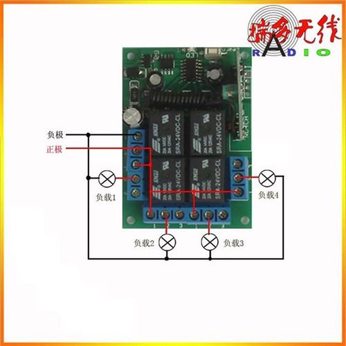 24V4路四路无线遥控开关门禁电机灯具大巴门 货车尾板 电机正反转 - 图2
