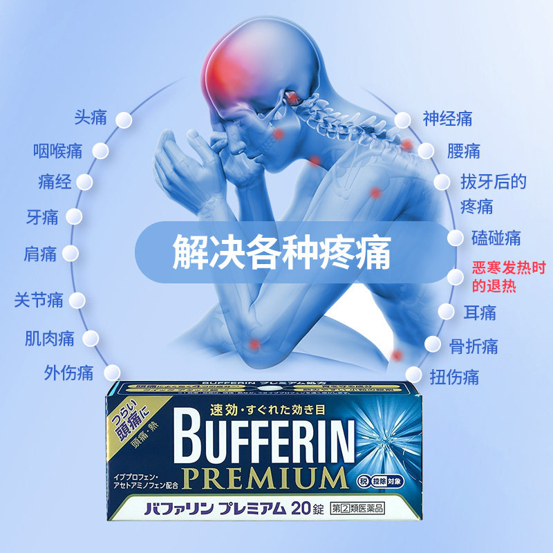 日本进口lion狮王止痛头痛退烧药 福森药业海外国际解热镇痛用药