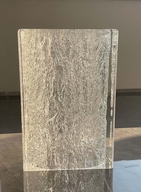 亚克力透明墩子轻奢铂晶非树脂边几茶室坐凳客厅水晶凳子摆件定制