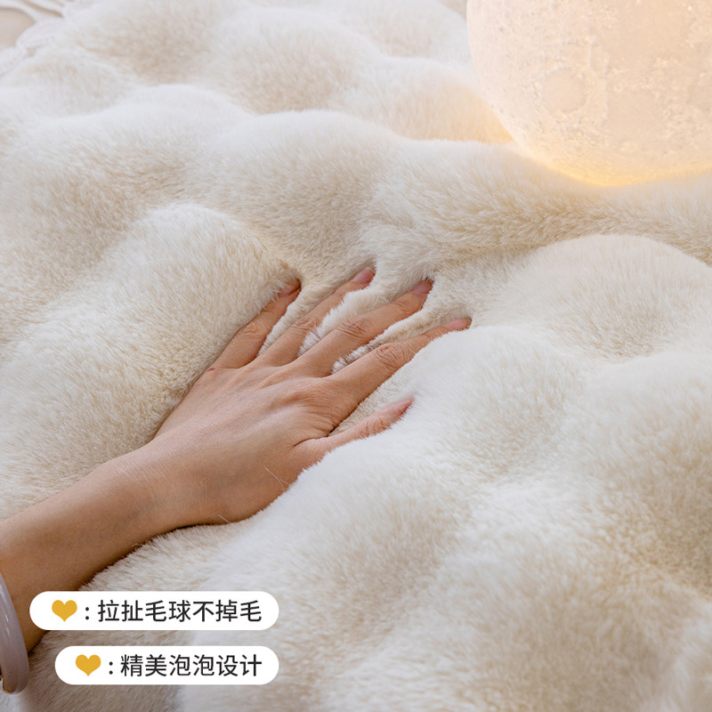 撸猫感兔毛绒沙发垫冬季加厚保暖皮沙发套罩2025新款盖布毯巾秋冬,淘宝优惠券,粉丝福利购,淘宝优惠卷