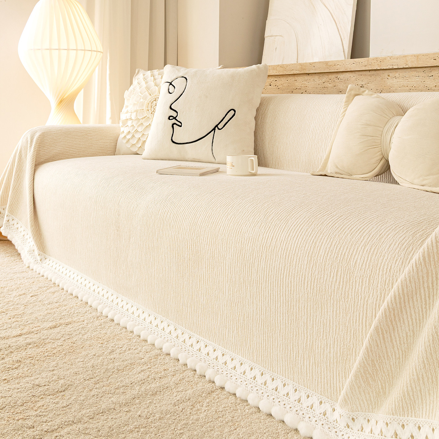 雪尼尔四季通用沙发盖布高级感防猫抓沙发巾一整张防滑全盖套罩毯,淘宝优惠券,粉丝福利购,淘宝优惠卷