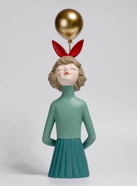 l轻奢蝴蝶结气室球女孩家意摆件客厅居房间玄关酒柜办创公结婚礼