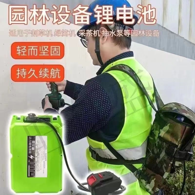 通用型大容量21v背负式锂电池电钻割草机电锤电动工具外接电源 - 图1