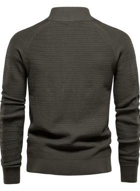 Men's Business sweater knit 高品质男士商务开衫立领毛衣针织衫