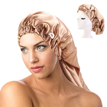 New Long Satin Bonnet Sleep Cap with high elastic hair band