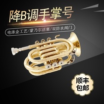 Henrhyu Musical Instrument Lowering B Palm Number Pocket Trumpet small number small and delicate manufacturer direct sales lifetime warranty