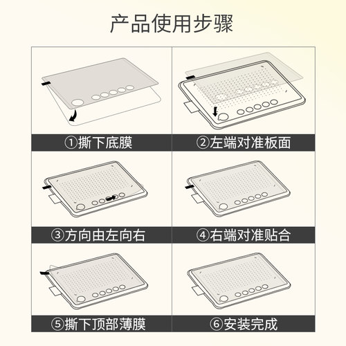Parblo 磨砂膜摸鱼小q板/intangbo s/m数位板专用贴膜类纸膜 - 图1