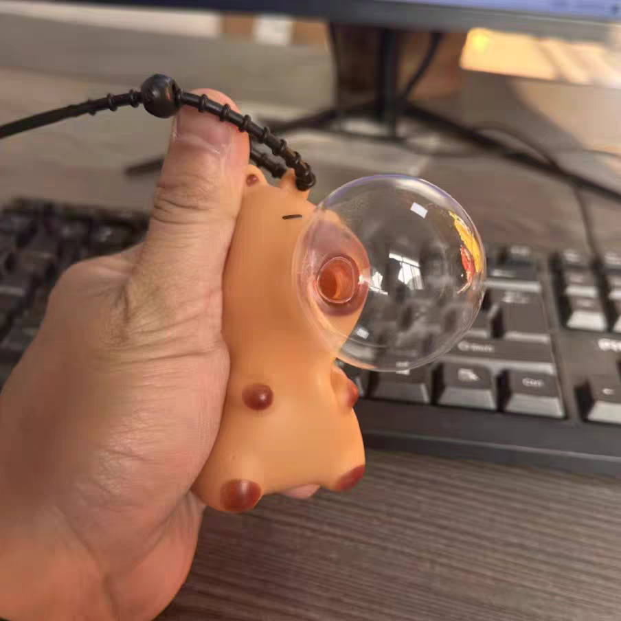 大号10厘米卡皮巴拉吐泡泡捏捏乐水豚卡通儿童玩具创意解压礼品,淘宝优惠券,粉丝福利购,淘宝优惠卷