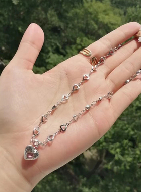 brandymelville项链爱心粉钻吊坠