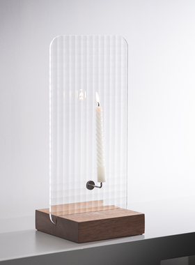 法式复古光影烛台摆件中古诧寂风商用香薰浪漫餐厅复古咖啡吧装饰