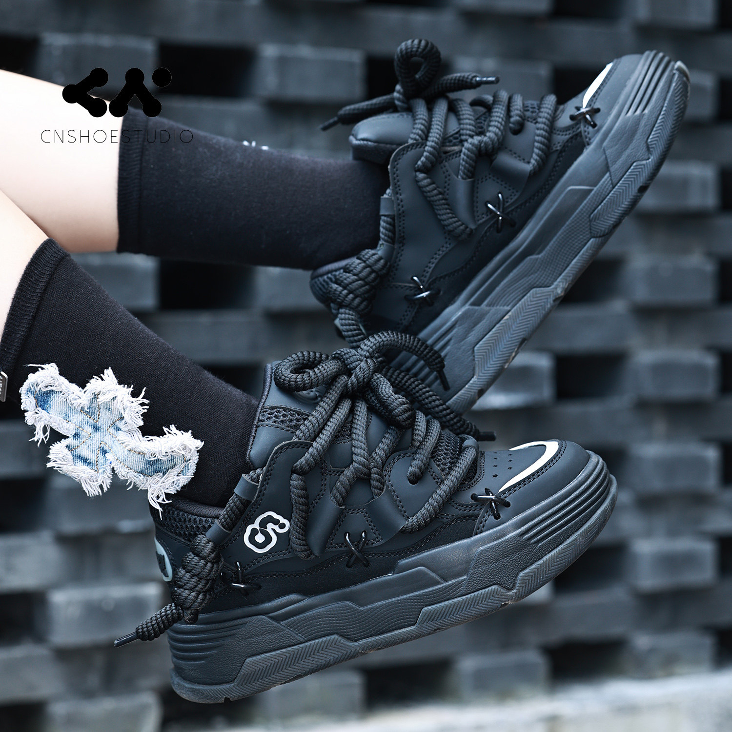 CN黑色女潮2025年新款厚底增高轻盈面包鞋休闲鞋男板鞋百搭运动鞋,淘宝优惠券,粉丝福利购,淘宝优惠卷