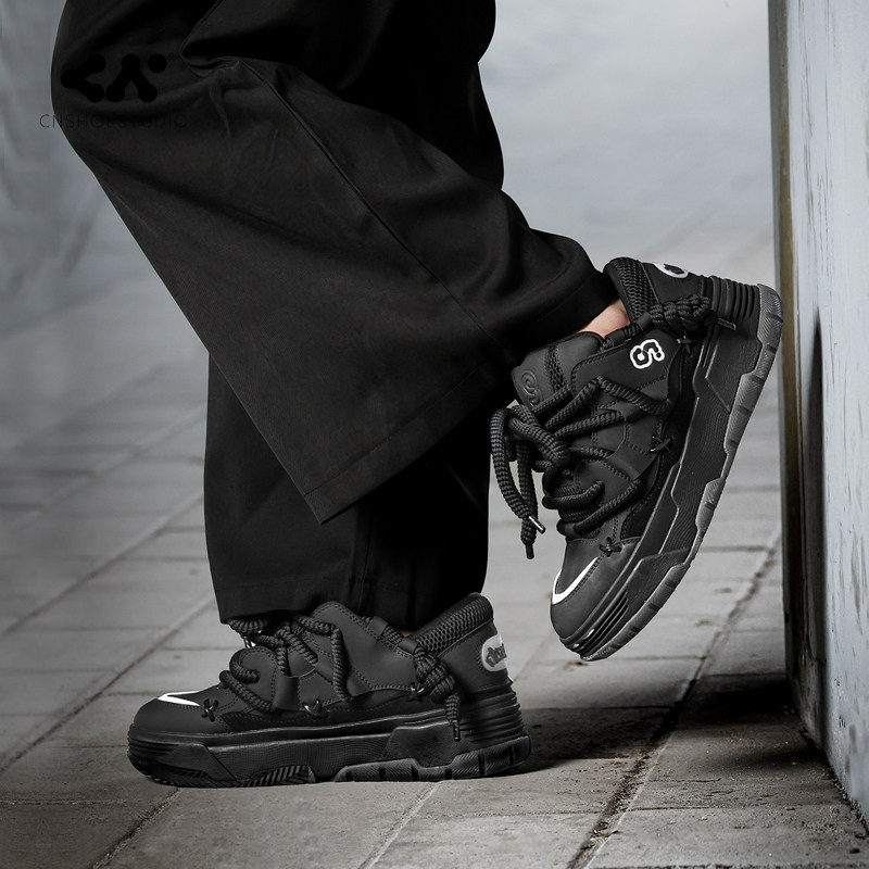 CN黑色女潮2025年新款厚底增高轻盈面包鞋休闲鞋男板鞋百搭运动鞋,淘宝优惠券,粉丝福利购,淘宝优惠卷