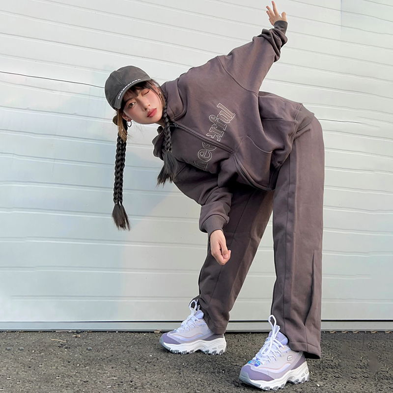 斯凯奇官方旗舰店女鞋秋冬季款奶茶熊厚底增高熊猫鞋运动老爹鞋