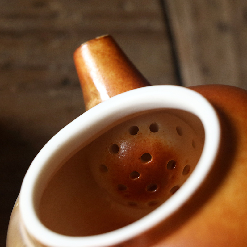仿柴烧茶壶德化窑烧制支持手绘定制图案款式流釉效果更经典小茶壶 - 图1