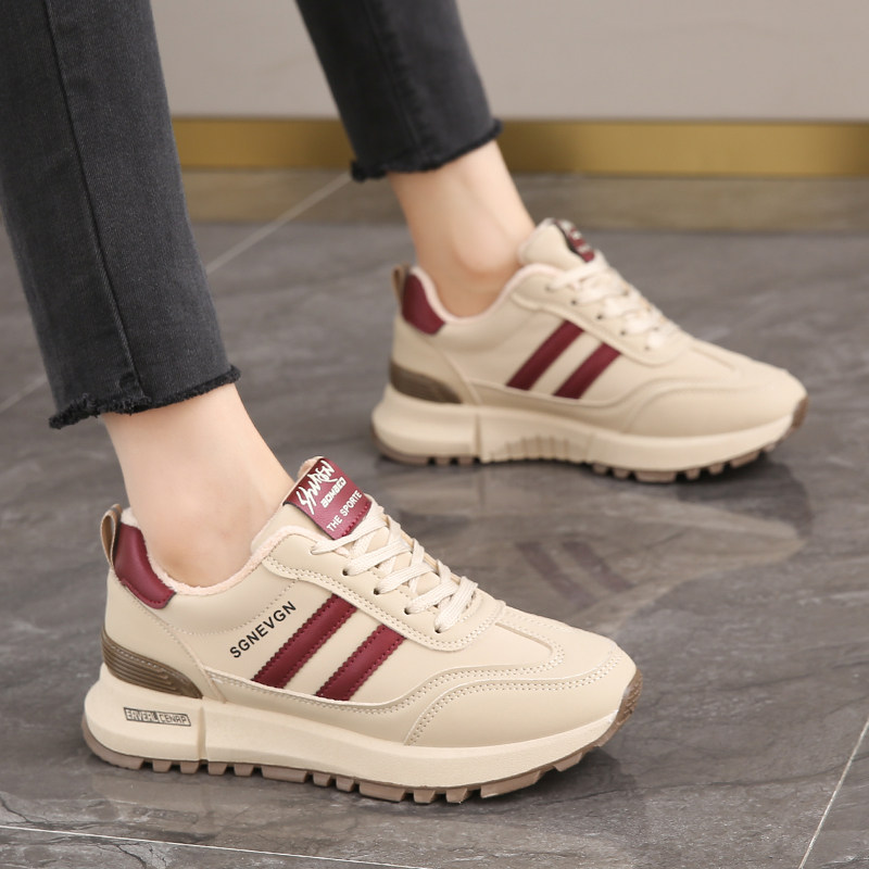 断码特价真皮加绒二棉鞋女2025新款冬季保暖防滑老爹鞋软底运动鞋,淘宝优惠券,粉丝福利购,淘宝优惠卷