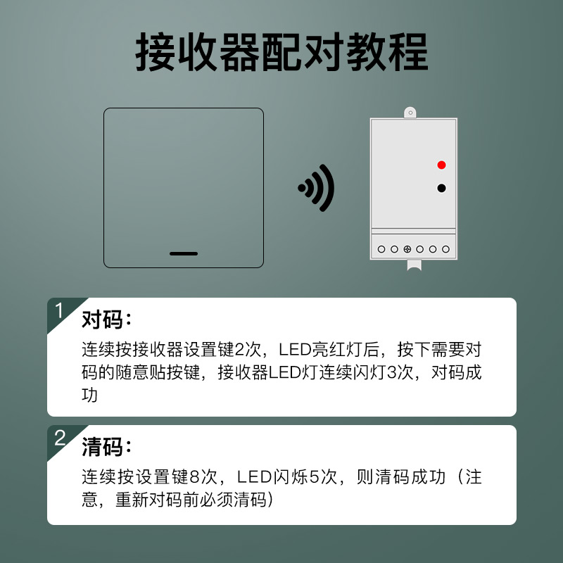 新厂促无线遥控开关免布线双控随意贴控制器模块家用智能220v电品 - 图0