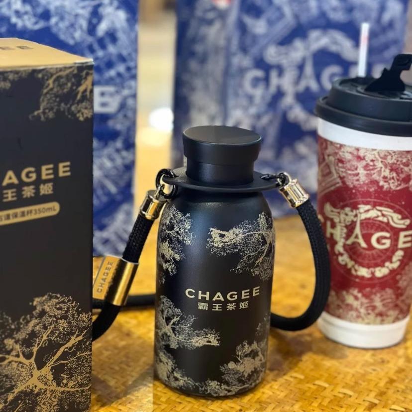 霸王茶姬新款新品水杯联名限定款咖啡保温杯350ml高颜值保温杯 - 图1