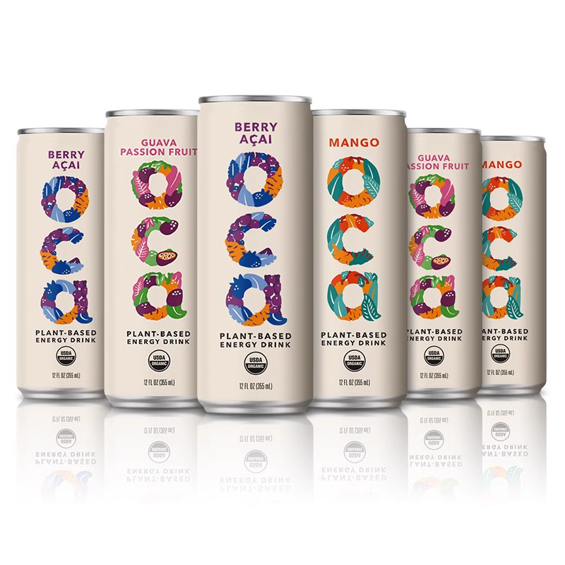 美國進(jìn)口，OCA 熱帶水果味0糖0卡果汁氣泡飲料 355ml*6罐