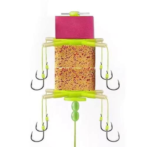 反离底鲢鳙钩饵笼反底钓线组海竿杆浮漂翻板钩钓组方块浮力板套装 - 图3