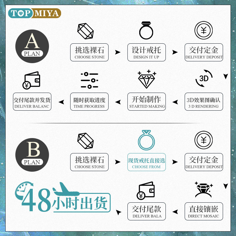 Topmiya couple wedding pt950 platinum ring