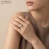 TopMiya cultured diamond 18K micro-set twisted arm diamond ring