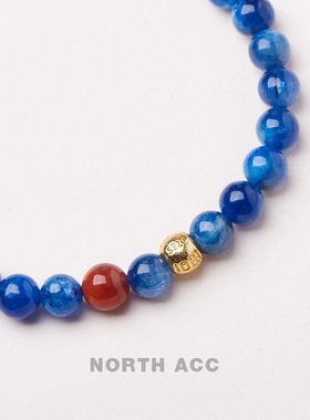 NORTHACC新中式蓝晶石南红玛瑙手链转运手串复古小众高级感手饰