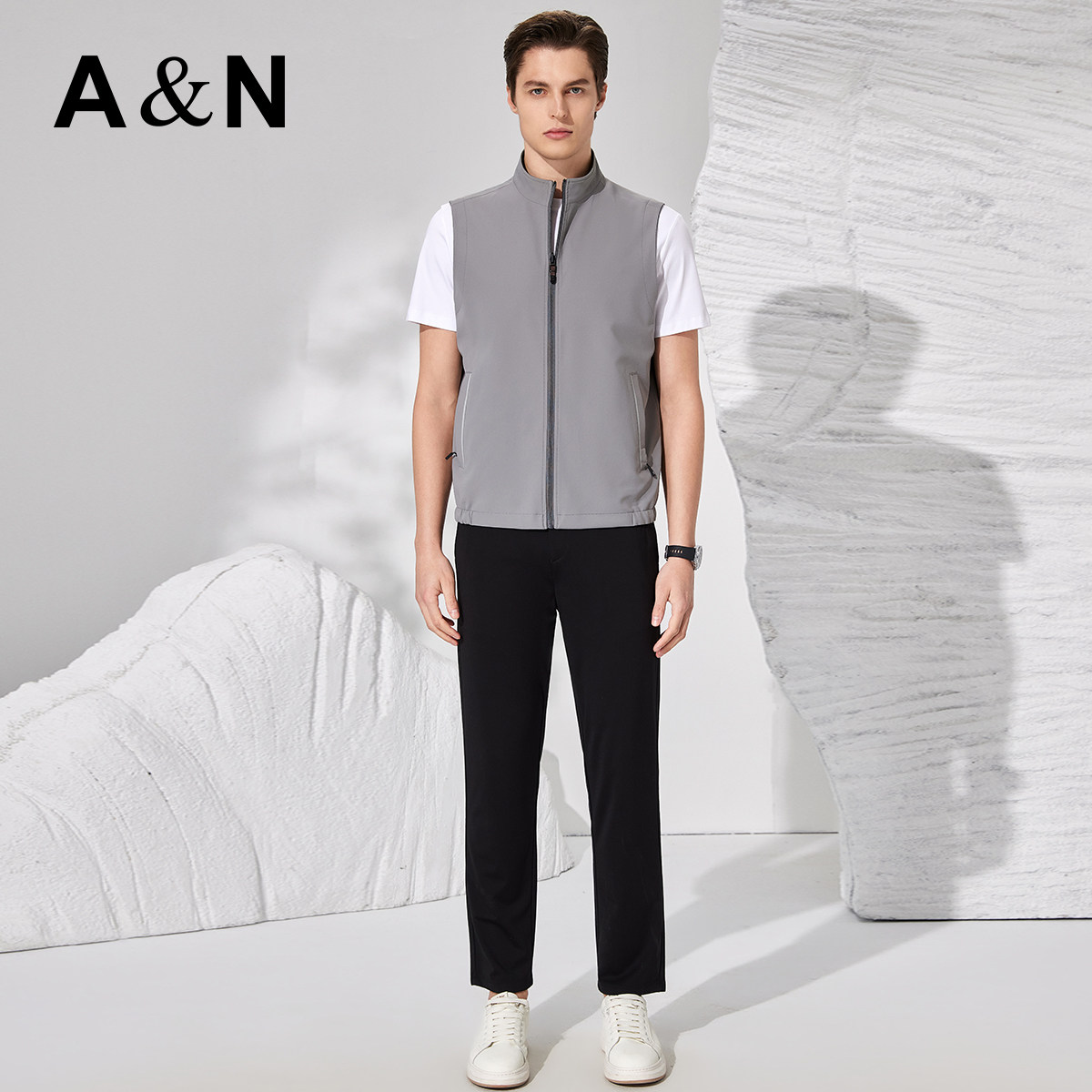 【轻奢休闲 含精纺羊毛】秋季针织双面穿马甲男休闲背心马夹外套,淘宝优惠券,粉丝福利购,淘宝优惠卷