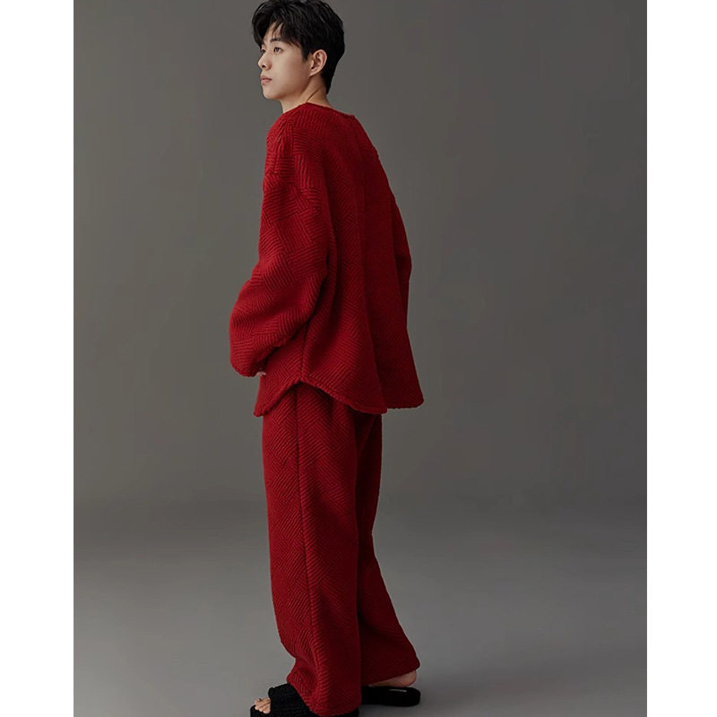 全棉纯棉情侣红色睡衣秋冬季珊瑚绒加厚套装结婚喜庆男女士家居,淘宝优惠券,粉丝福利购,淘宝优惠卷