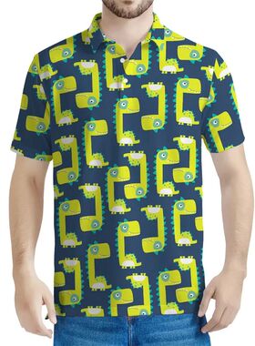 翻领短袖开襟男衬衫 Men's collar short sleeved open top shirt