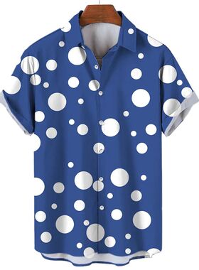 条纹翻领短袖开衫男Men's striped lapel short sleeved cardigan