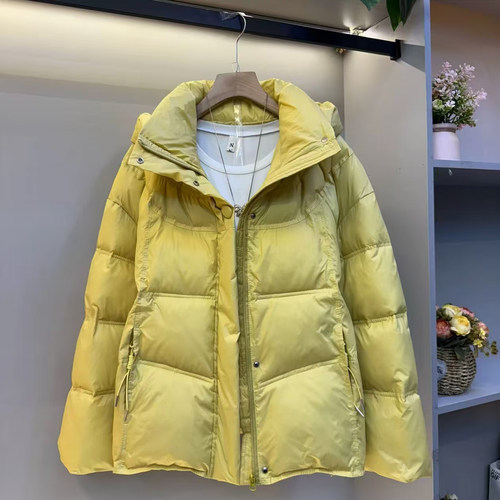 胖妹妹大码棉服2025冬季连帽保暖棉衣显瘦高级感纯色棉袄外套宽松 - 图3