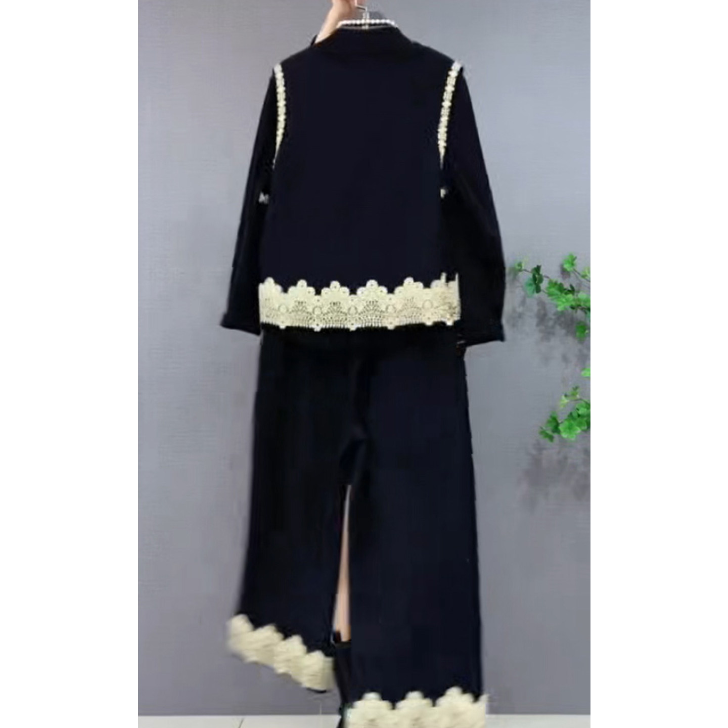 胖妹妹2026春季新中式时尚长袖三件套大码女装减龄显瘦裤子一整套,淘宝优惠券,粉丝福利购,淘宝优惠卷