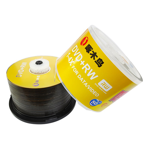啄木鸟可重复擦写DVD+RW空白刻录光盘反复使用删除刻录数据文件视频资料档案DVD光碟片4.7G120min50P桶装1-4X - 图1