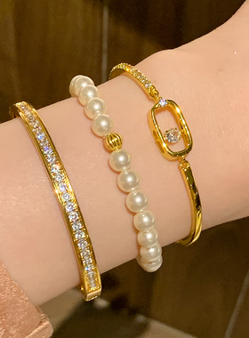 方块跳动的心手链女温柔气质百搭