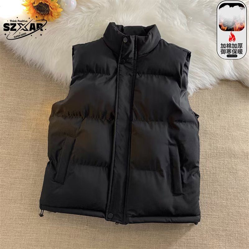 马甲男冬季新款帅气面包服港风宽松立领马夹潮流ins百搭无袖外套,淘宝优惠券,粉丝福利购,淘宝优惠卷