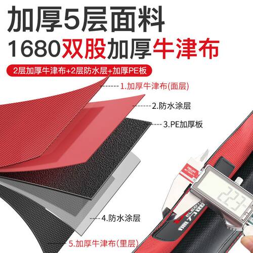 德力西电气多功能工具包结实耐用电工专用收纳包便携式加厚帆布包 - 图3
