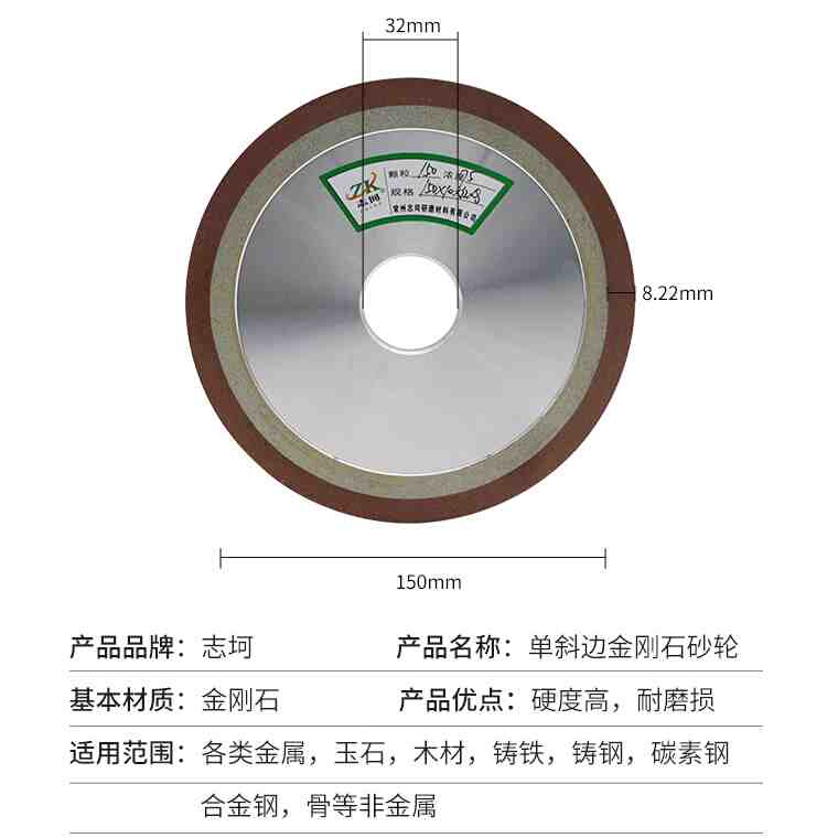 单斜金金刚石h砂轮床合边砂轮磨片钨钢砂轮磨刀机砂轮金钢 - 图0