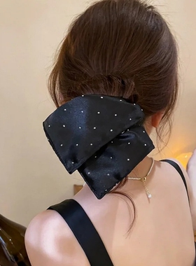 缎面满天星黑色大肠发圈女扎头发