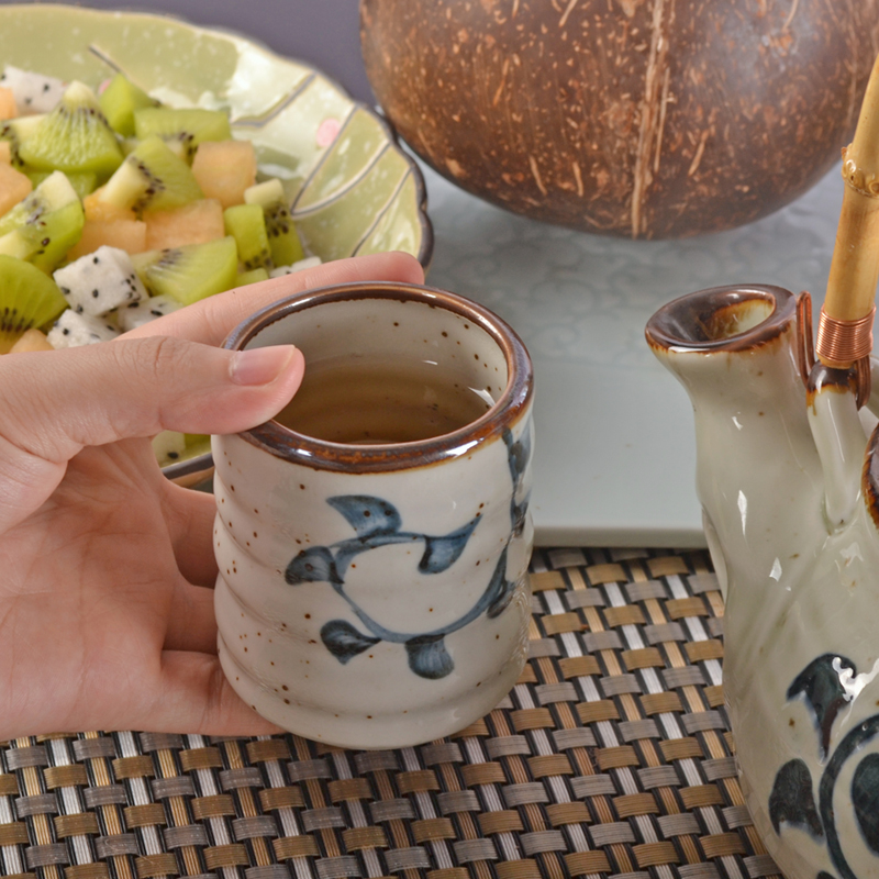 日式大容量水杯围炉煮茶陶瓷茶杯茶碗日韩式功夫茶具寿司杯-图0