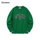 Lambswool arched LOGO crew neck sweater