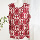 Cotton silk sleeveless round neck thin loose top