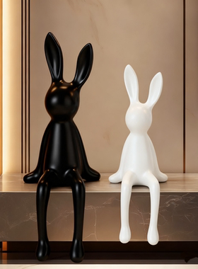 电视柜装饰摆件意式极简高级兔子
